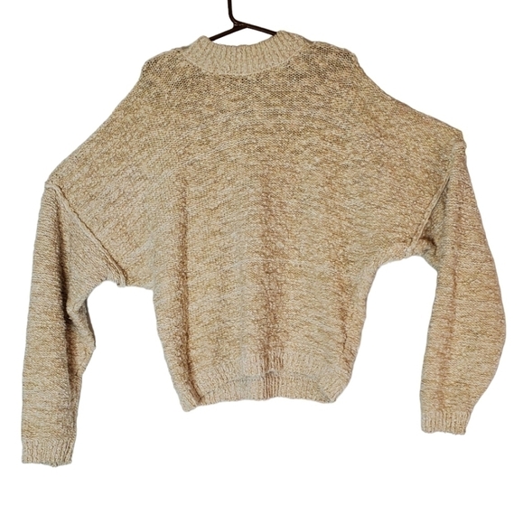 Free People Cowl Neck Knit Sweater in Cream Size Small GUC - Picture 1 of 5